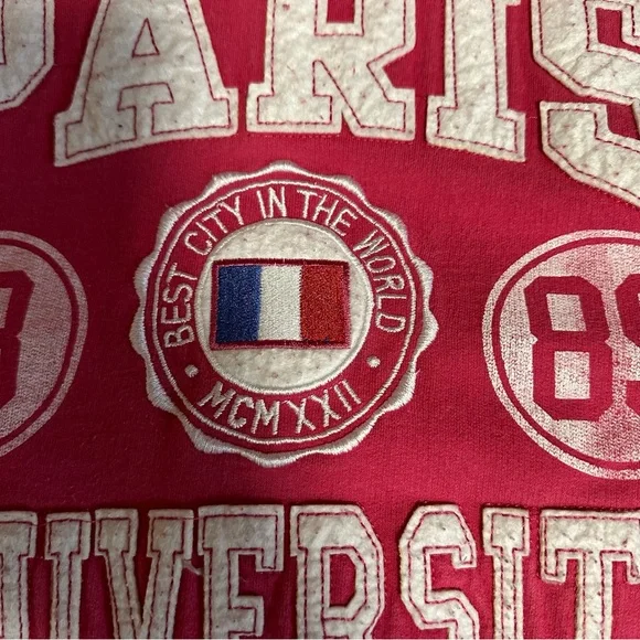 Paris University Women's Red Hoodie - Picture 4 of 16